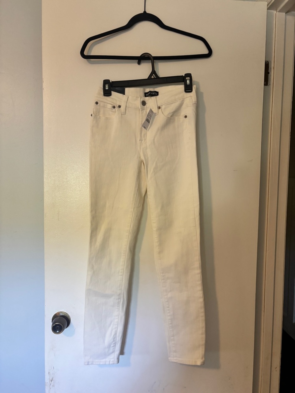 NWT J. Crew Metcantile White Skinny Jeans, Size 24